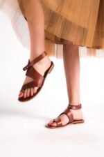 Bodrum Sandalet Datça Kahve Bs005 - Görsel 4