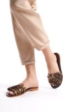 Bodrum Sandalet Püsküllü Terlik % 100 Deri & El Yapımı Bt016 - Görsel 5